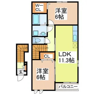 ゆいっと・グランデI【2階】の間取り