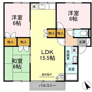 ローズハイツ今 B【2階】の間取り