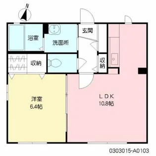 サンパティック亀野【1階】の間取り