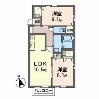 山形県山形市久保田3【アパート】の間取り