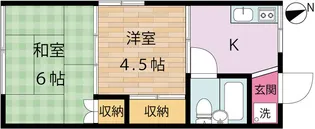 ポプラハイツ【1階】の間取り