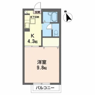 Flower Garden弐番館【2階】の間取り