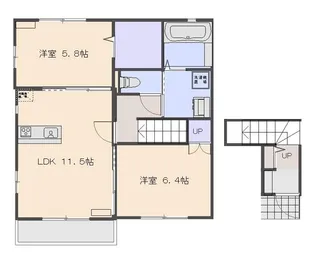 茨城県ひたちなか市大字中根【アパート】の間取り