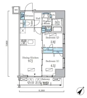 リビオメゾン日本橋浜町公園【3階】の間取り
