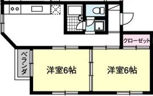 YKハイツ【2階】の間取り