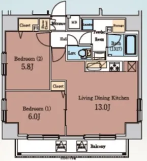 HY’s 田端IIeast【6階】の間取り