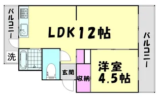 マンション和歌山【4階】の間取り