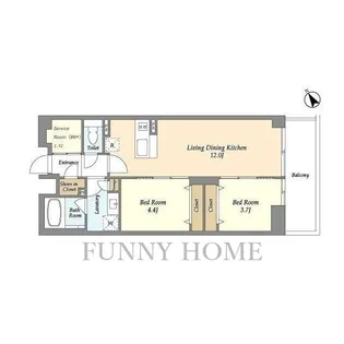 東京都世田谷区若林3【マンション】の間取り