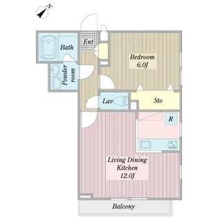 1LDKの間取り画像