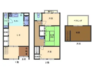 京都府京都市上京区主税町【一戸建】の間取り
