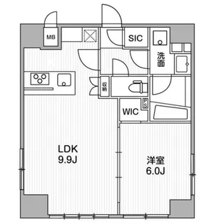 オルタナ銀座【10階】の間取り