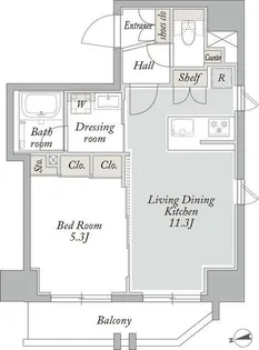 ジオエント御徒町【12階】の間取り