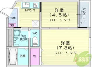 グリーンハイツ北山駅前【1階】の間取り