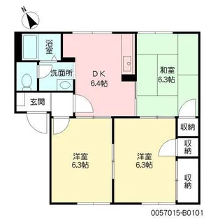 フレグランス石原 B【1階】の間取り