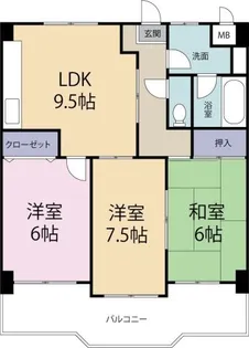 第2クレッシェンド戸川【4階】の間取り