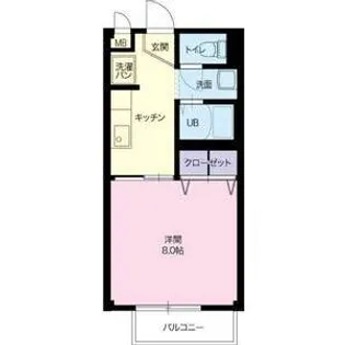 コーポ中恵土【2階】の間取り