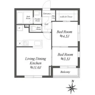 LOTUS阿佐ヶ谷【3階】の間取り