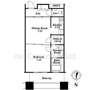 芝浦アイランド エアタワー【14階】の間取り