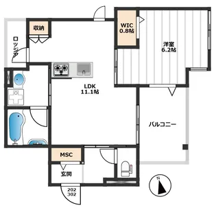 (仮称)高松1丁目メゾン【2階】の間取り