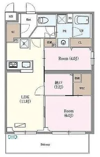 東京都練馬区南田中2【マンション】の間取り