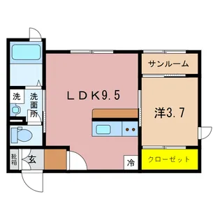 ミモザ【1階】の間取り