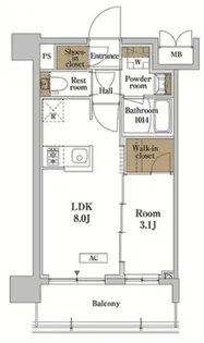 RJRプレシア蒲田【3階】の間取り