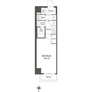 ルクレ両国【4階】の間取り