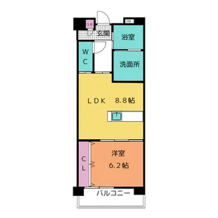 ココドール鳴子【4階】の間取り