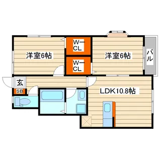 カーサ・フィオーレ【1階】の間取り