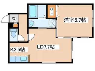 メゾンブレイニ-【1階】の間取り