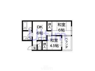 北治マンション【4階】の間取り
