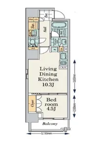 東京都中央区湊1【マンション】の間取り