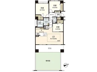 Brillia旭ヶ丘イーストスクエア【1階】の間取り