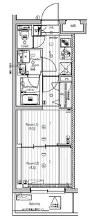 PREMIUM CUBE 武蔵新田【3階】の間取り