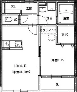 リタリッチ東海学園駅前【2階】の間取り