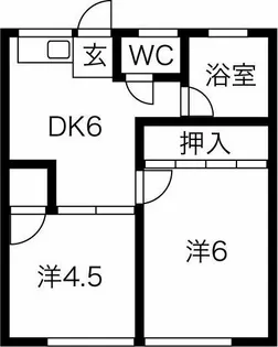オークラパークマンション【3階】の間取り