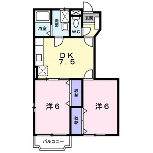 ハピネスA【1階】の間取り