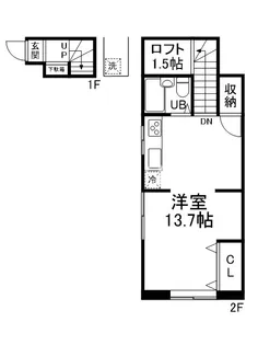 Sumika レジデンス 西浦【2階】の間取り