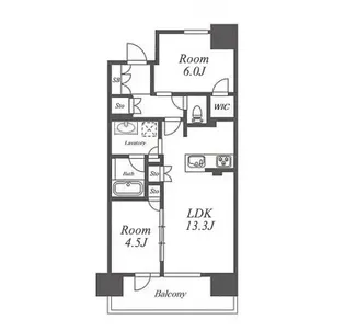 プラウド高岳カームコート【7階】の間取り