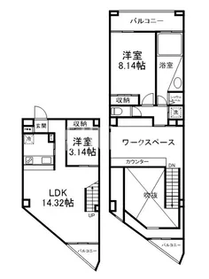グレースビーコン大宮【5階】の間取り