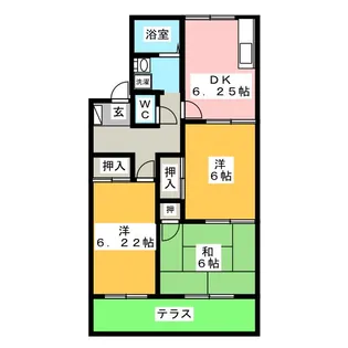 フレグランスNUNAMI B棟【1階】の間取り