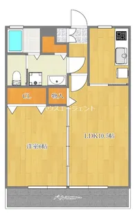 クレール・ド・リュンヌ【1階】の間取り