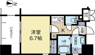 サヴォイテンジンクォーター【2階】の間取り