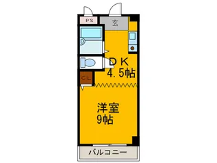 パ-ルヴィラ天王寺【3階】の間取り