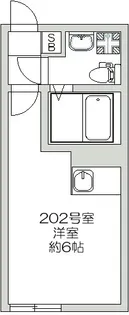 ハローハイツ新堀【2階】の間取り