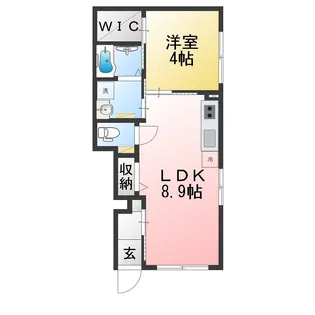 グランビルド江木【1階】の間取り