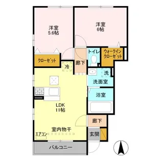 サニーコーポラス【1階】の間取り