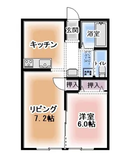リンクス平窪I【1階】の間取り