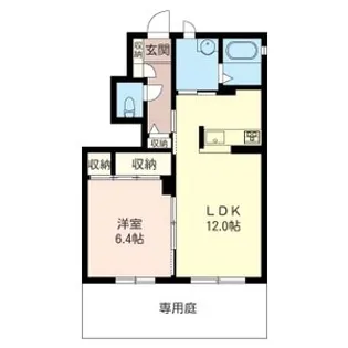 フィオーレ川越【1階】の間取り