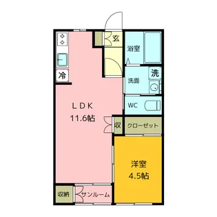 ラ・コリーナ【1階】の間取り
